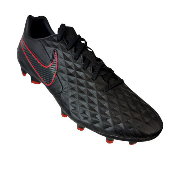 Nike Legend 8 Pro FG Soccer Cleats Men's Black Chili Red AT6133-060 Sz 10 New - Picture 1 of 8